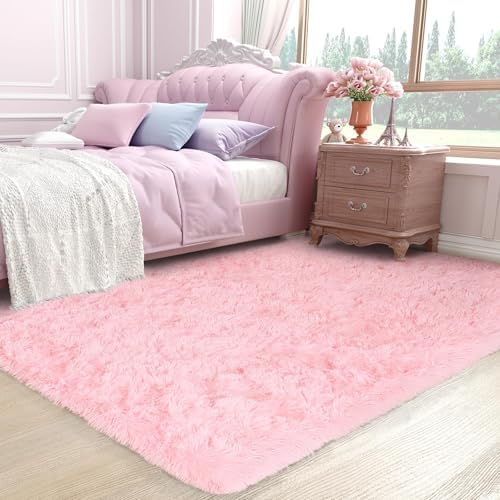 Ophanie Area Rugs for Bedroom Living Room, Pale Pink,2'x7'(Rectangular),Rectangular by Ophanie