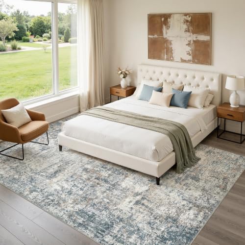 kakania Washable 7x9 Area Rug for Living Room: Abstract Modern Home Decor - Image 7