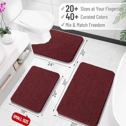 OLANLY Large Bathroom Rugs 44x32, Extra Soft Absorbent Chenille Bath Rugs - Image 2