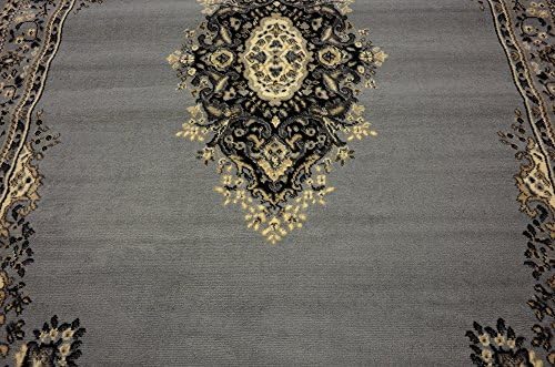 Unique Loom Reza Collection Traditional Persian Style Area Rug, Rectangular 5' 1" x 8' 0", Gray/Ivory - Image 5