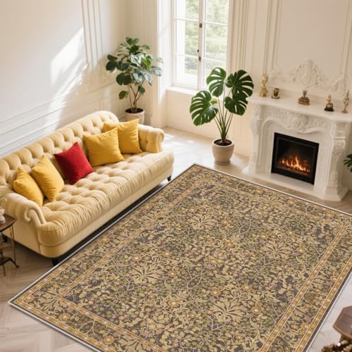 9x12 Washable Area Rugs for Living Room Soft Carpet (Goldenrod) by Unknown