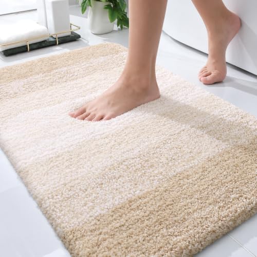 OLANLY Small Bathroom Rugs 24x16, Extra Soft Absorbent Microfiber Bath Rugs by OLANLY