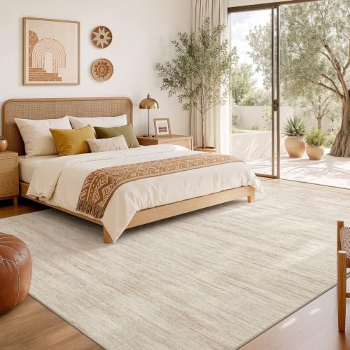 Nakagishi Boho 5x7 Area Rug Living Room Rugs Machine Washable Beige - Image 6