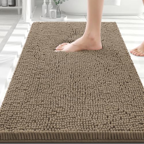 Smiry Bathroom Rugs 30X20, Luxury Chenille Extra Soft Absorbent Bath Mat by Smiry