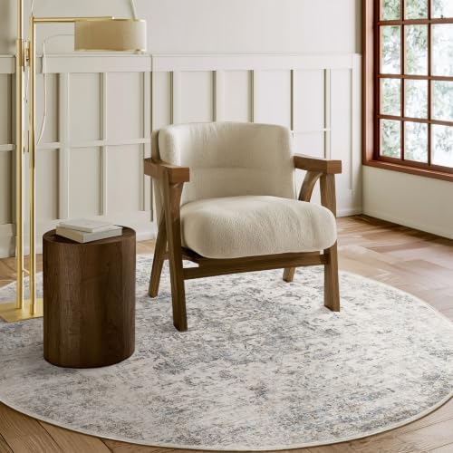 Machine Washable Rugs for Living Room: 4x4 Area Rugs for Bedroom by NoiFamo