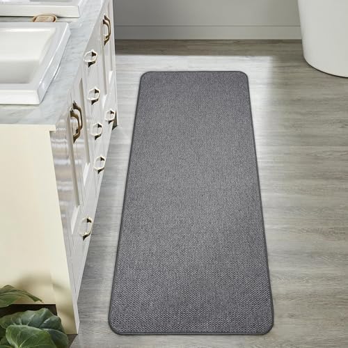 Bath Mat,Ultra Thin Bathroom Runner Rugs,Large Bath Mats for Bathroom,Quick Dry,Non-Slip,Machine Washable,Low Pile,Bath Rug,Shower Outside,Sink,Home Decor Accessories.Dark Grey,1'9"x3'11"（21x47inch） - Image 6
