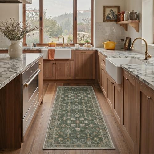Bavni 2x3 Doormat, Vintage Floral Washable Non Slip Area Rug for Entrance - Image 7