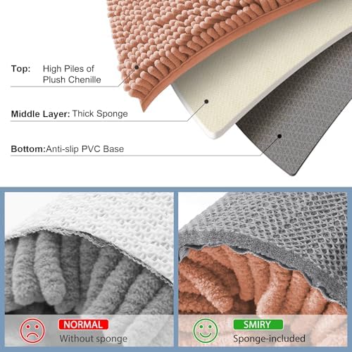 Smiry Bathroom Rugs 30X20, Luxury Chenille Extra Soft Absorbent Bath Mat - Image 5