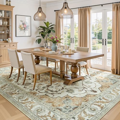 Lessymo Area Rugs 8x10 for Living Room,Large Washable Carpet Light Beige - Image 3