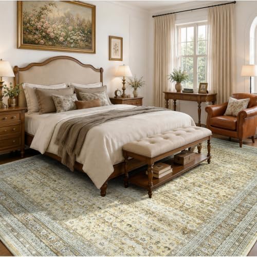 Lofus 8x10 Area Rug for Living Room, Non-Slip Washable Carpet，Beige - Image 2