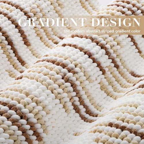 BSICPRO Bathroom Rugs Sets 2 Piece, Modern Bath Mat 20"x47"+20"x32", Beige - Image 2
