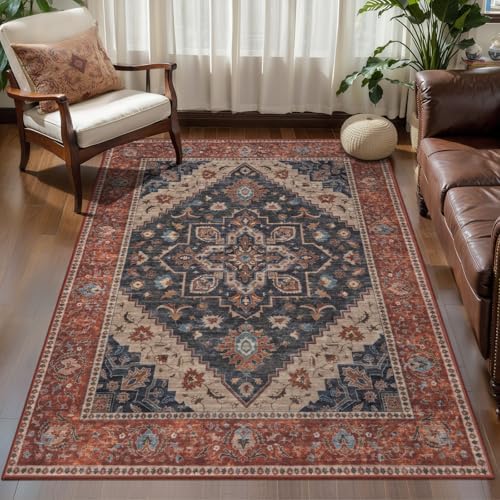 Tangsoo Vintage 3x5 Rugs, Washable Non Slip Accent Rugs for Entryway by Tangsoo