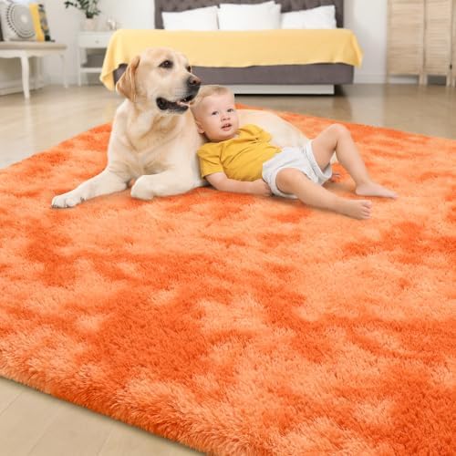 Tepook 6x9 Orange Area Rugs for Living Room Bedroom - Image 4