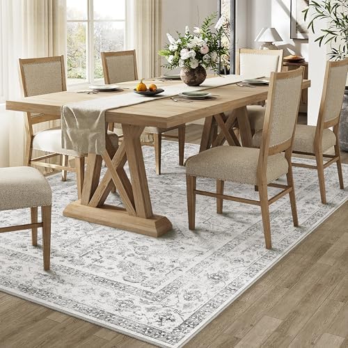 PureCozy Gray Small Area Rug 4x6 Vintage Neutral - Image 5