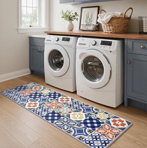 GENIMO Anti Fatigue Kitchen Mats for Floor 23"X71", Runner Rug, Blue - Image 7