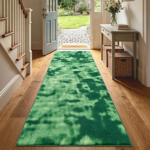 2x6 Tie-dye Green Runner Rug Washable Non-Slip for Kitchen Hallway Bathroom - Image 2