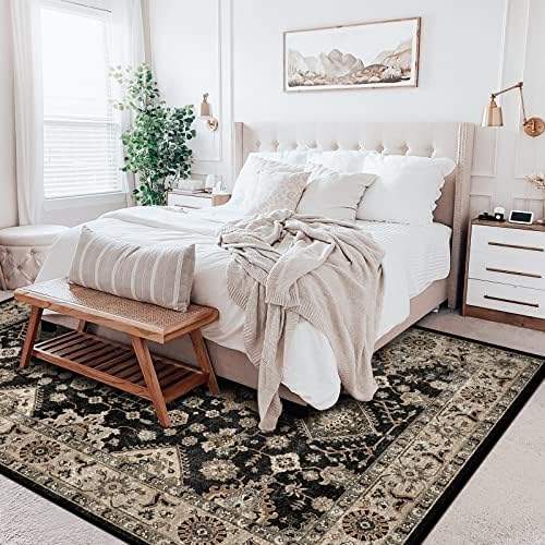 Washable Area Rug 5x7 for Living Room: Thin Non Slip Runner Rug for Bedroom - Image 3