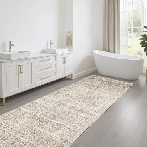 LOONGRUG Runner Rug 2x6 Machine Washable Non-Slip Kitchen Neutral Rug Brown - Image 5