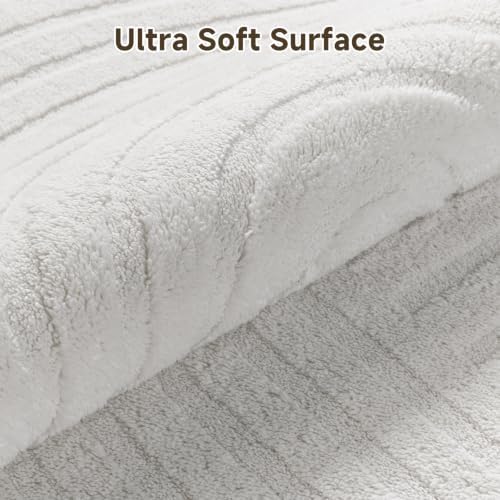 Pauwer 5x7 Area Rugs for Living Room, Modern Non Slip Washable Rug, White - Image 3