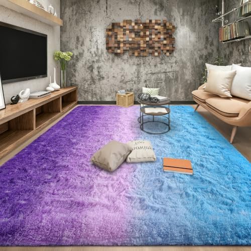 Tepook Fluffy Rugs for Living Room, Area Rug 6x9 Soft Carpet for Bedroom - Image 3