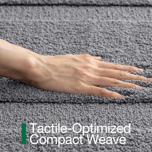 LUMI Ultra Soft Bathroom Rugs Absorbent, Non Slip Bath Mat 24x36, Dark Grey - Image 3