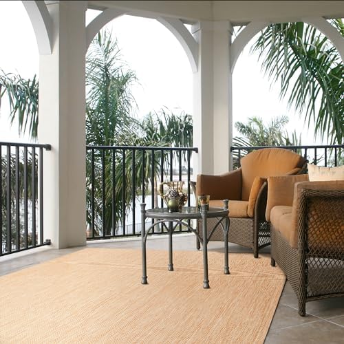 SAFAVIEH Courtyard Outdoor Area Rug 10'x14', Natural & Cream CY8022-03012 - Image 4