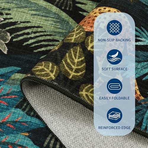 GarveeHome Large Area Rugs 9x12 for Living Room, Jungle Animal Washable Rug Soft Non Slip Backing Floor Mat Carpet Indoor Thin Accent Rug for Bedroom Dining Room Playroom Nursery Home Decor - Image 4