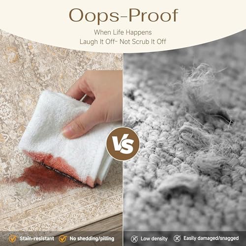 HUGEAR 2x8 Runner Rugs Retro Beige Washable Rug - Image 6