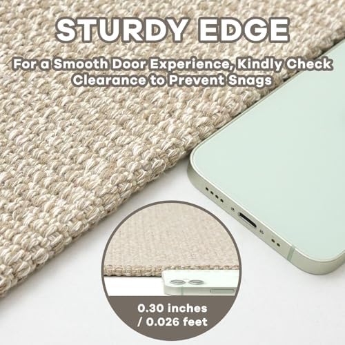 EARTHALL Washable Runner Rug, Non Slip Hallway Runner, 3x14 Ft, Sand/Beige - Image 2