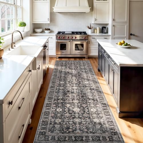Black 3x10 Washable Runner Rug: 10ft Runners for Hallways Soft Non Slip - Image 3
