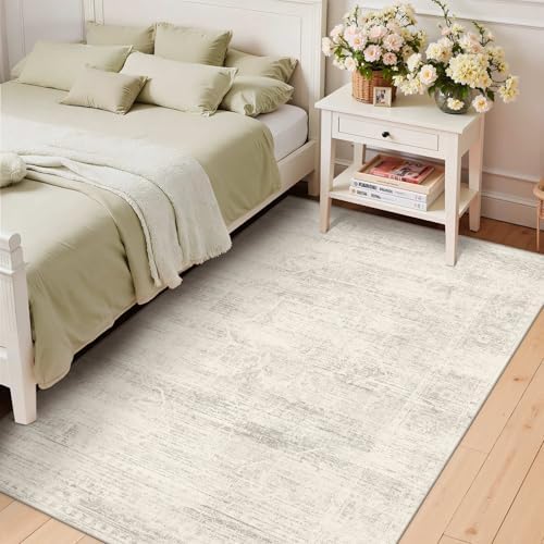 Washable 3x5 Entryway Rug, Ivory Area Rugs for Living Room - Image 4