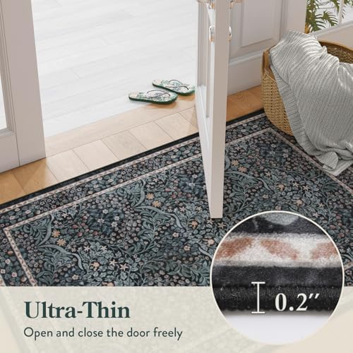 Lahome Black Washable Kitchen Runner Rug Non Slip, 2x6 Runners for Bathroom - Image 6