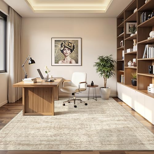 6x9 Area Rugs for Living Room,Large Washable Rug,Beige - Image 4