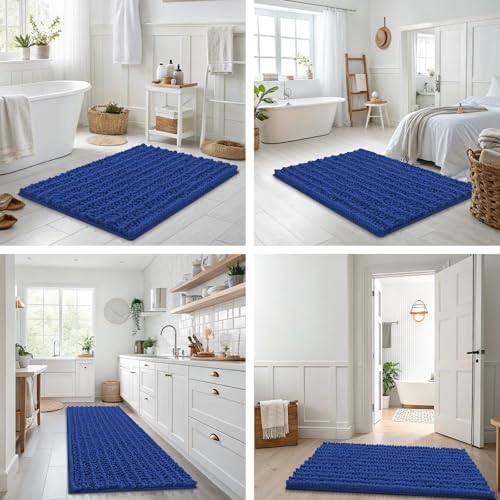 Smiry Bathroom Rugs 48X32, Extra Soft Rubber Backing Chenille Bath Mats - Image 7