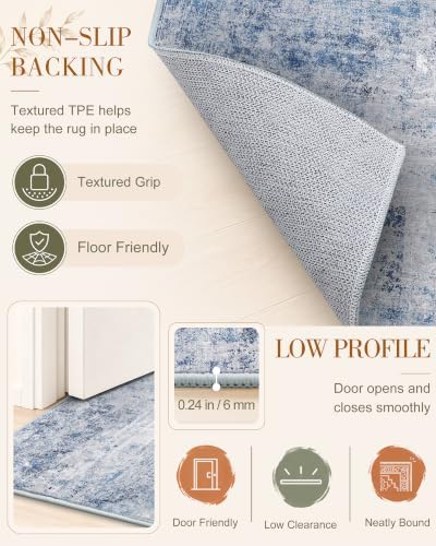 OLANLY 2x6 Washable Runner Rug, Soft Non Slip Carpet for Hallway Kitchen - Image 7