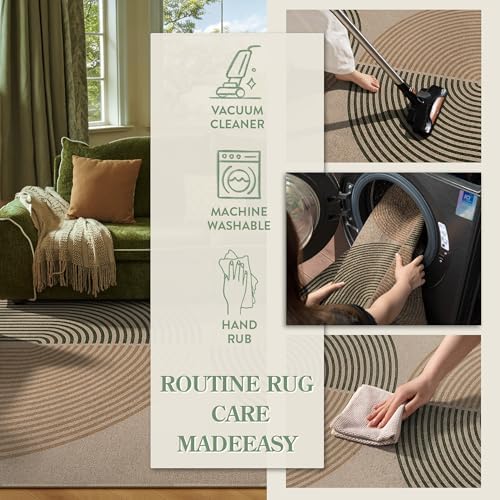 Lahome Modern Rainbow Easy Jute 3x5 Patio Rug, Washable Rugs for Entryway Farmhouse Non Slip Indoor Door Mat, Contemporary Throw Carpet for Entry Mudroom Porch Decor - Image 4