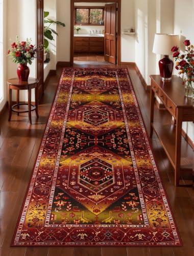 SERISSA 2'6"x8' Washable Non Slip Boho Runner Rug for Hallway by SERISSAHomeDecorCollection