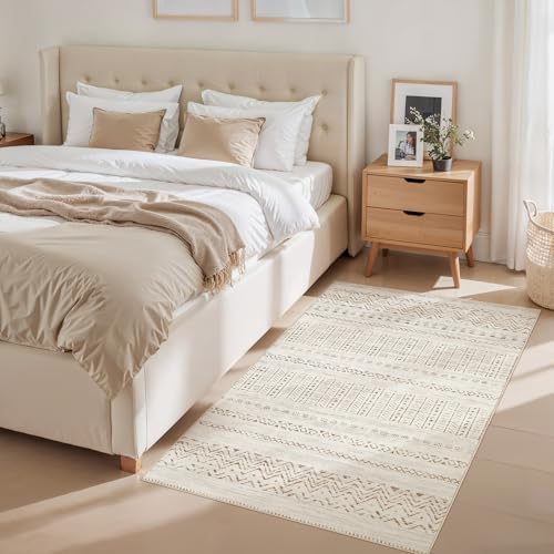 cotiled Washable 3x5 Entryway Rugs: Boho Moroccan Soft Small Rug - Image 3