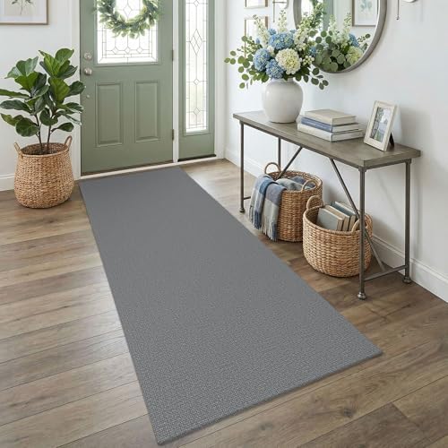 EARTHALL Washable Runner Rug, Non Slip Kitchen Runner, 3x7 Ft, Dark Gray by Unknown
