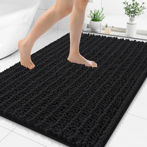 Smiry Bathroom Rugs 44X32, Extra Soft Rubber Backing Chenille Bath Mats by Smiry