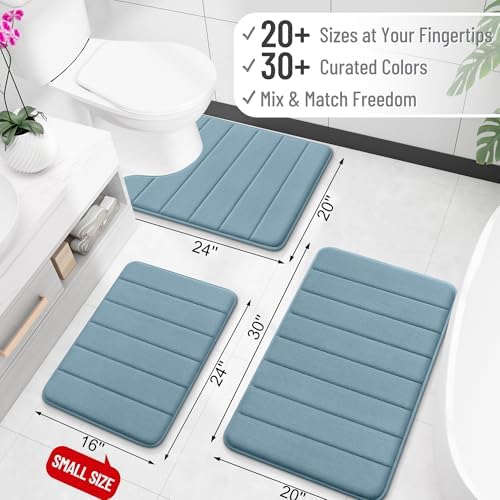 OLANLY Memory Foam Long Bathroom Rugs Runner 44x24, Super Soft Absorbent - Image 2