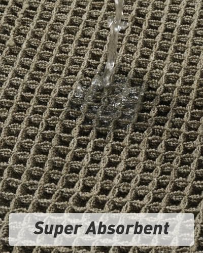 Upgraded Waffle Bath Mat Ultra Absorbent Non Slip Bathroom Mat, 17" x 24" - Image 3