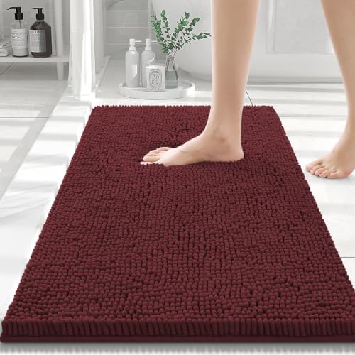 Smiry Bathroom Rugs 24X16, Luxury Chenille Extra Soft Absorbent Bath Mat by Smiry