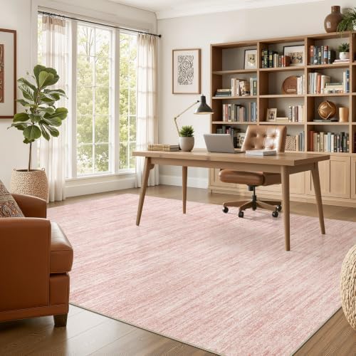 Nakagishi Boho 5x7 Area Rug Living Room Rugs Machine Washable Pink - Image 5