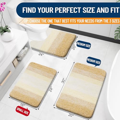 OLANLY Bathroom Runner Rug 40x24, Extra Soft Absorbent Microfiber Bath Rugs - Image 2