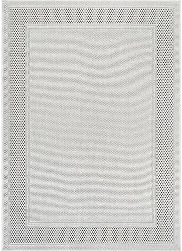 CAMILSON Easy Jute Rug 9x12, Indoor Outdoor Off-White Color Fiber Area Rugs for Living Room Patio and Dining Room Rug, Bordered Boho Woven Design, Easy-Cleaning, Washable Outside Carpet (9 x 12) - Image 2