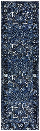SAFAVIEH Vintage Hamadan Runner Rug 2'3"x8', Blue & Grey VTH211N - Image 2