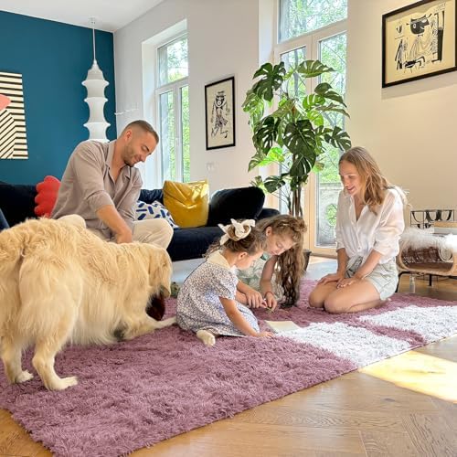 OLANLY 2x5 Machine Washable Runner Rugs for Hallway, Soft Fluffy Shaggy Bedside Rugs for Bedroom, Living Room, Indoor Floor Carpet for Kids Girls and Boys, Nursery Rooms, Home Decor Aesthetic, Blush - Image 6