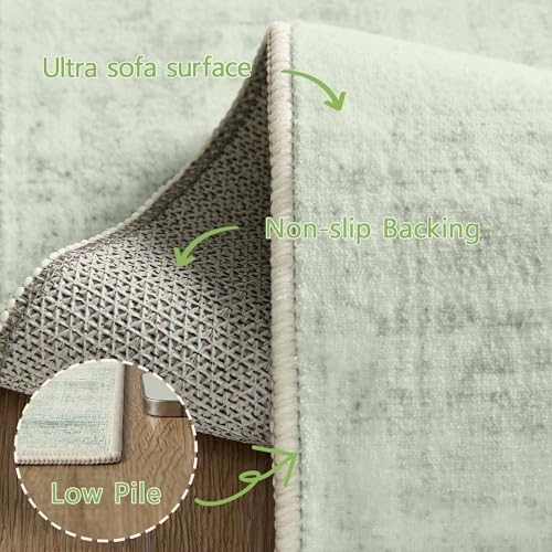 Area Rugs 6x9 for Living Room, Washable Green Rugs for Bedroom - Image 7