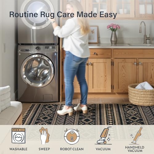 Lahome Boho Kitchen Runner Rug, 2x8 Easy Jute Laundry Room Rug - Image 5